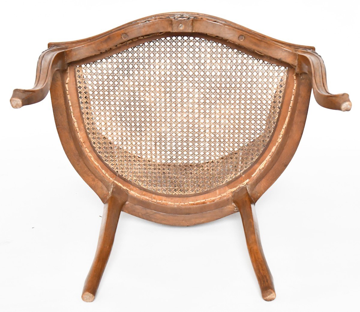 Louis XV Style Caned Bergère Armchair -photo-7