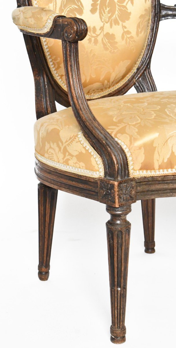 Pair Of Louis XVI Period Cabriolet Armchairs -photo-3