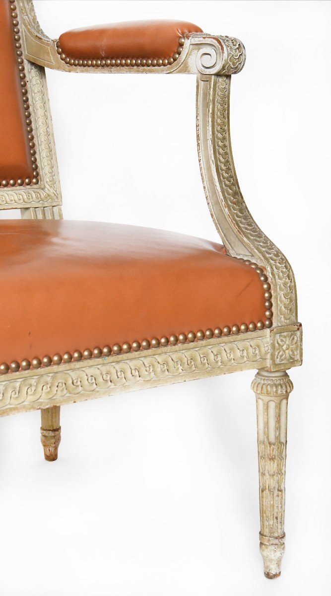 Pair Of Louis XVI Style Armchairs -photo-2