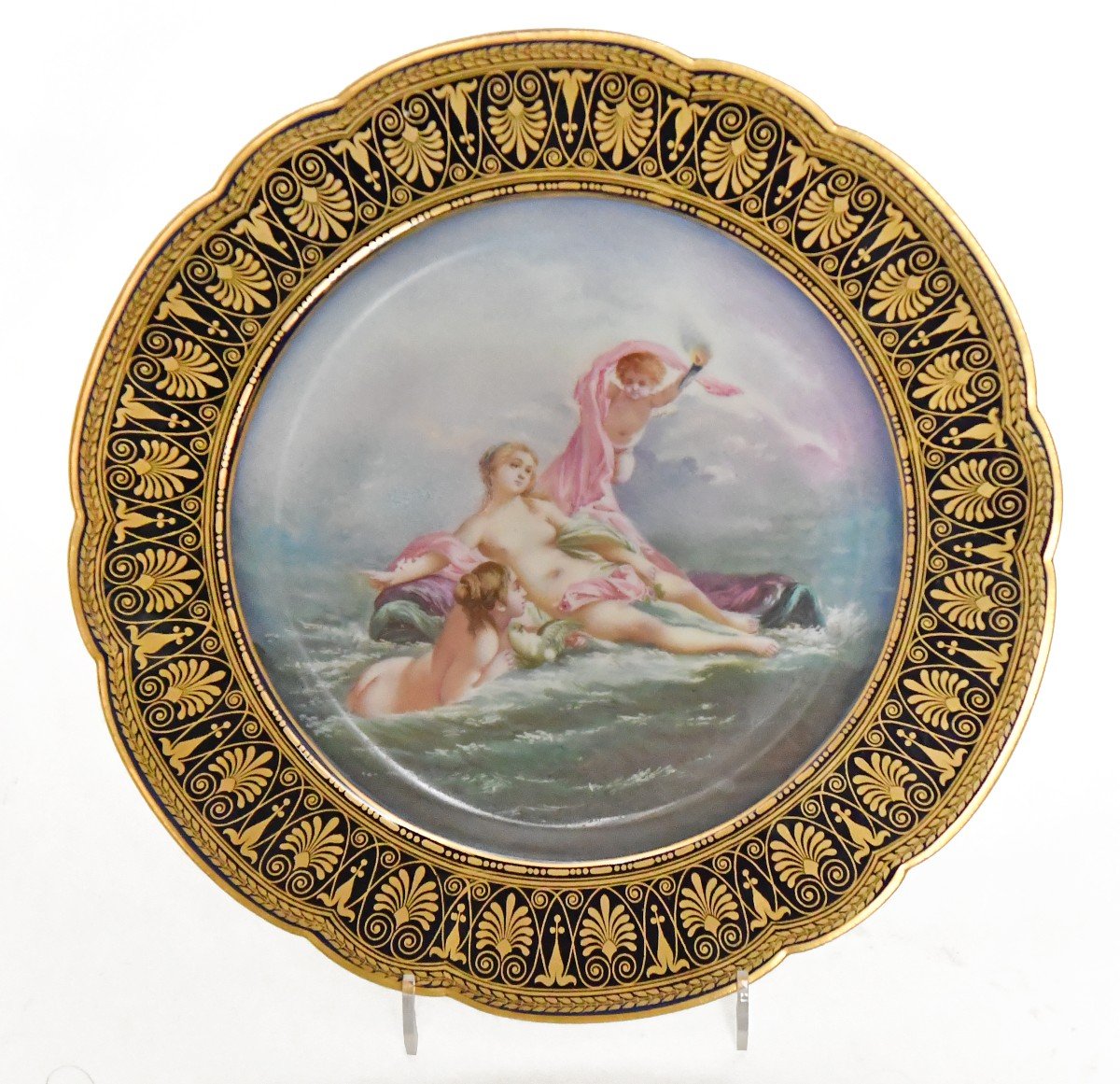 Sèvres Porcelain Plate Decorated With A Mythological Scene Representing Venus