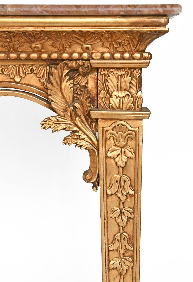 Important Louis XVI Style Console Table Decorated With A Head Of Mercury -photo-3