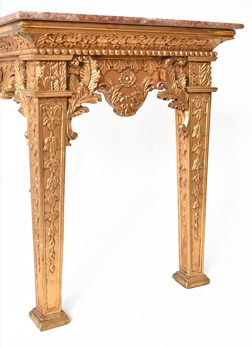 Important Louis XVI Style Console Table Decorated With A Head Of Mercury -photo-3