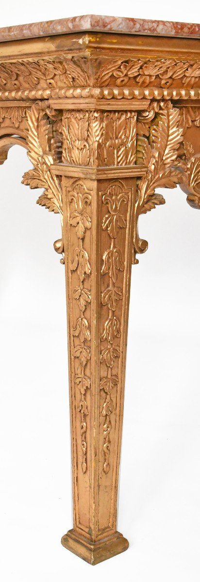 Important Louis XVI Style Console Table Decorated With A Head Of Mercury -photo-4