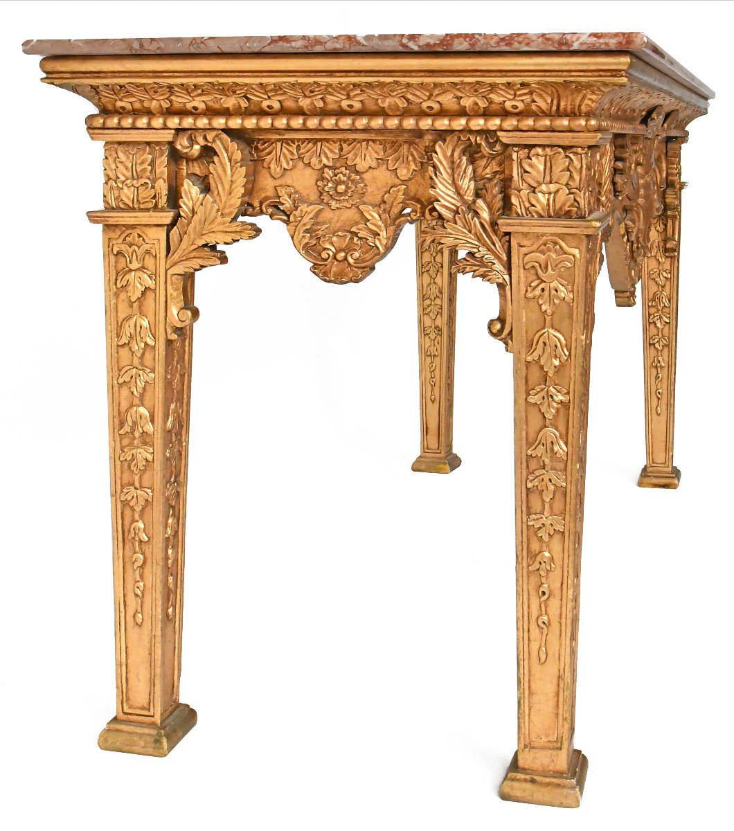 Important Louis XVI Style Console Table Decorated With A Head Of Mercury -photo-6