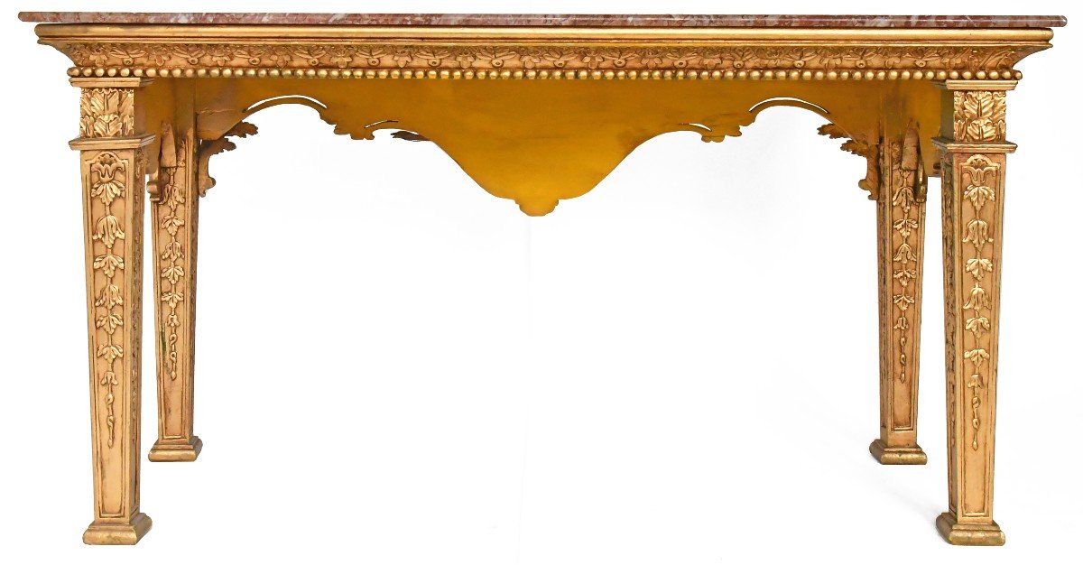 Important Louis XVI Style Console Table Decorated With A Head Of Mercury -photo-7