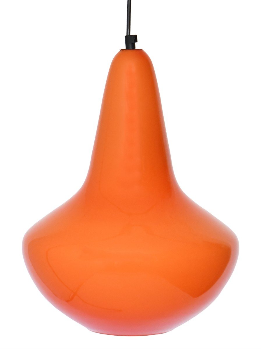 Orange Opaline Pendant Light From The 1960s-photo-2