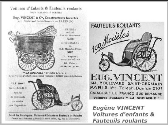 Fauteuil roulant canné en bois tourné de la Maison Eugène Vincent-photo-8