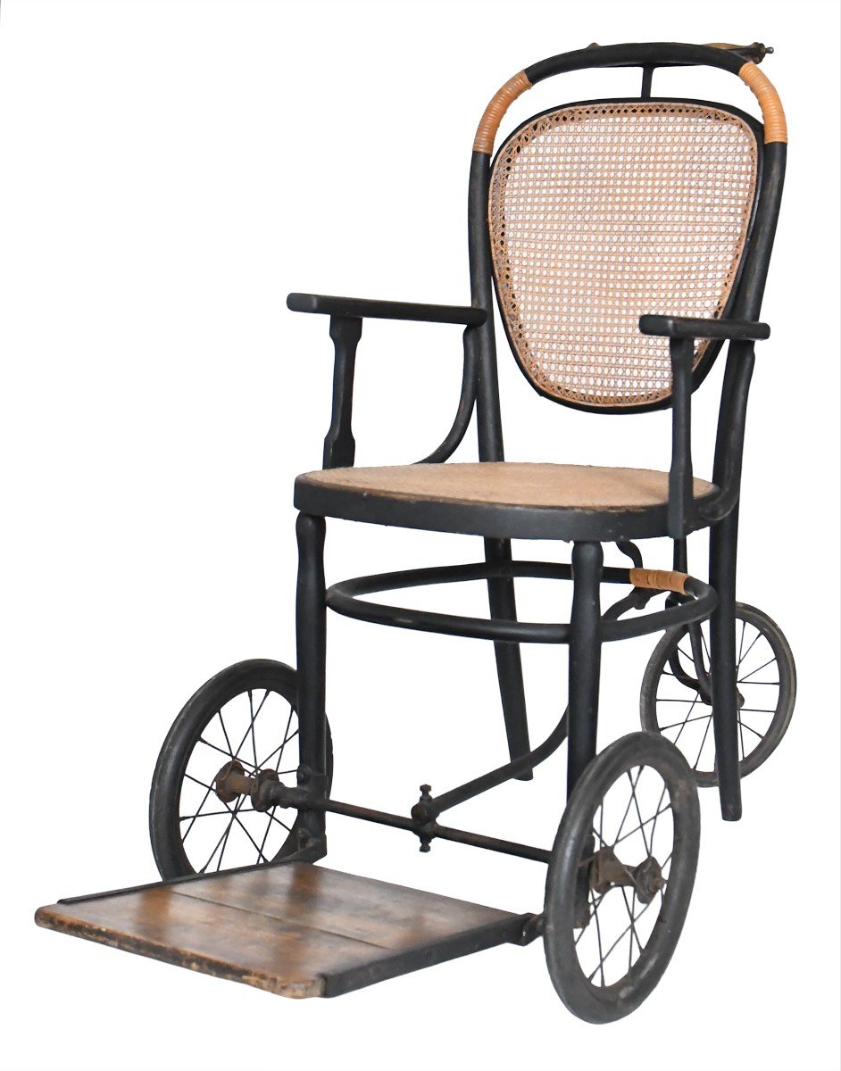 Turned Wood Cane Wheelchair From Maison Eugène Vincent