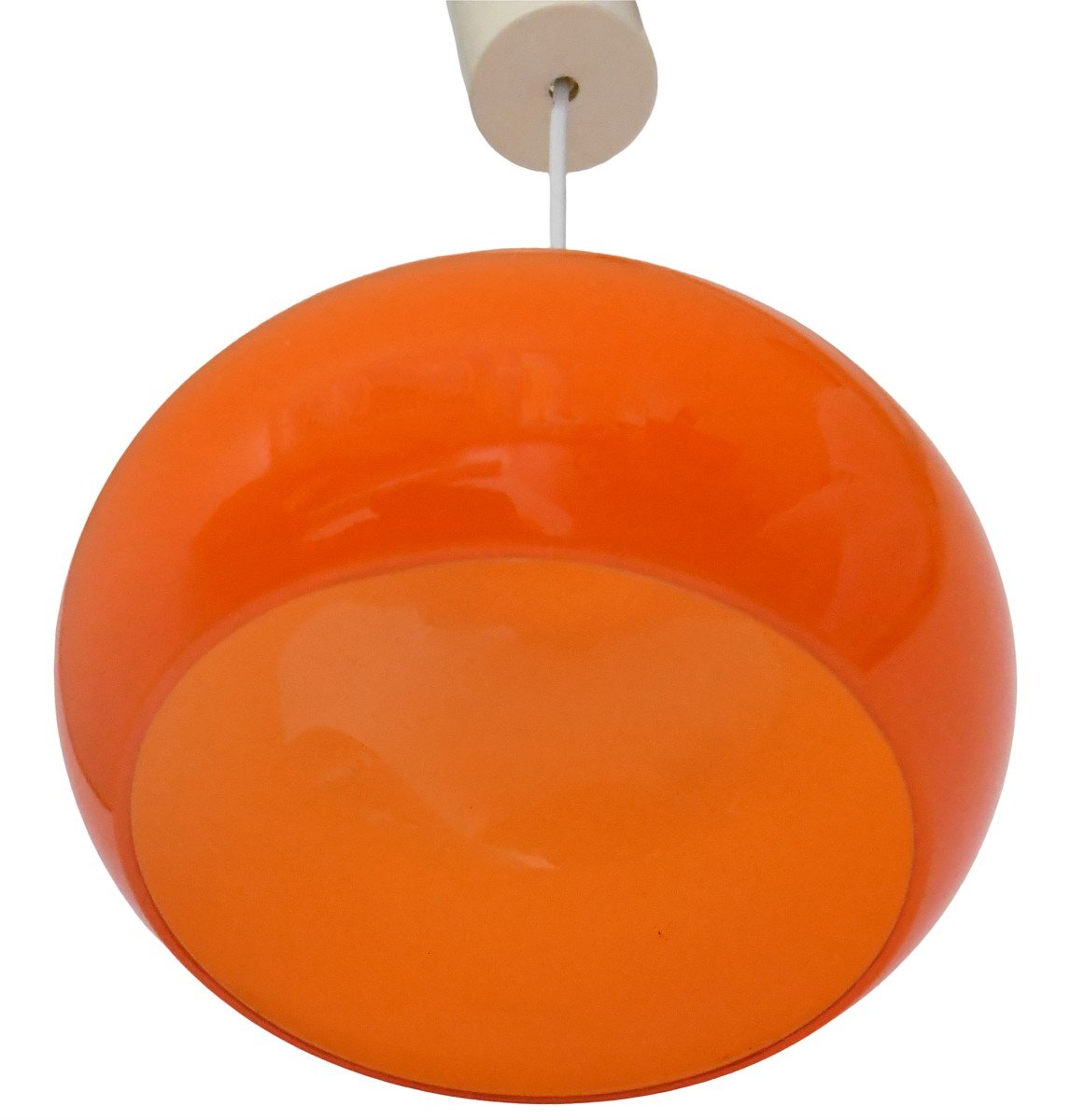 Orange Opaline Pendant Light From The 1960s-photo-3