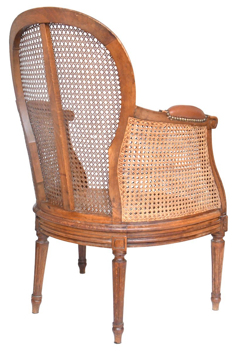 Pair Of Louis XVI Style Caned Armchairs-photo-4