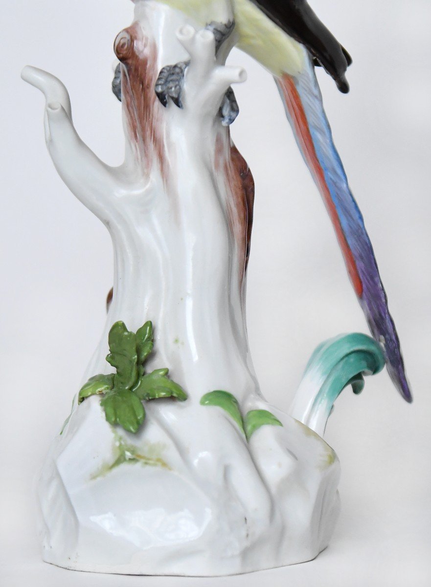 Large Meissen Porcelain Statuette Representing A Parrot, Model 63 (h=32cm)-photo-1