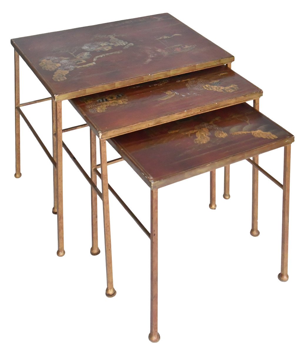 3 Nesting Tables In The Style Of Maison Jansen