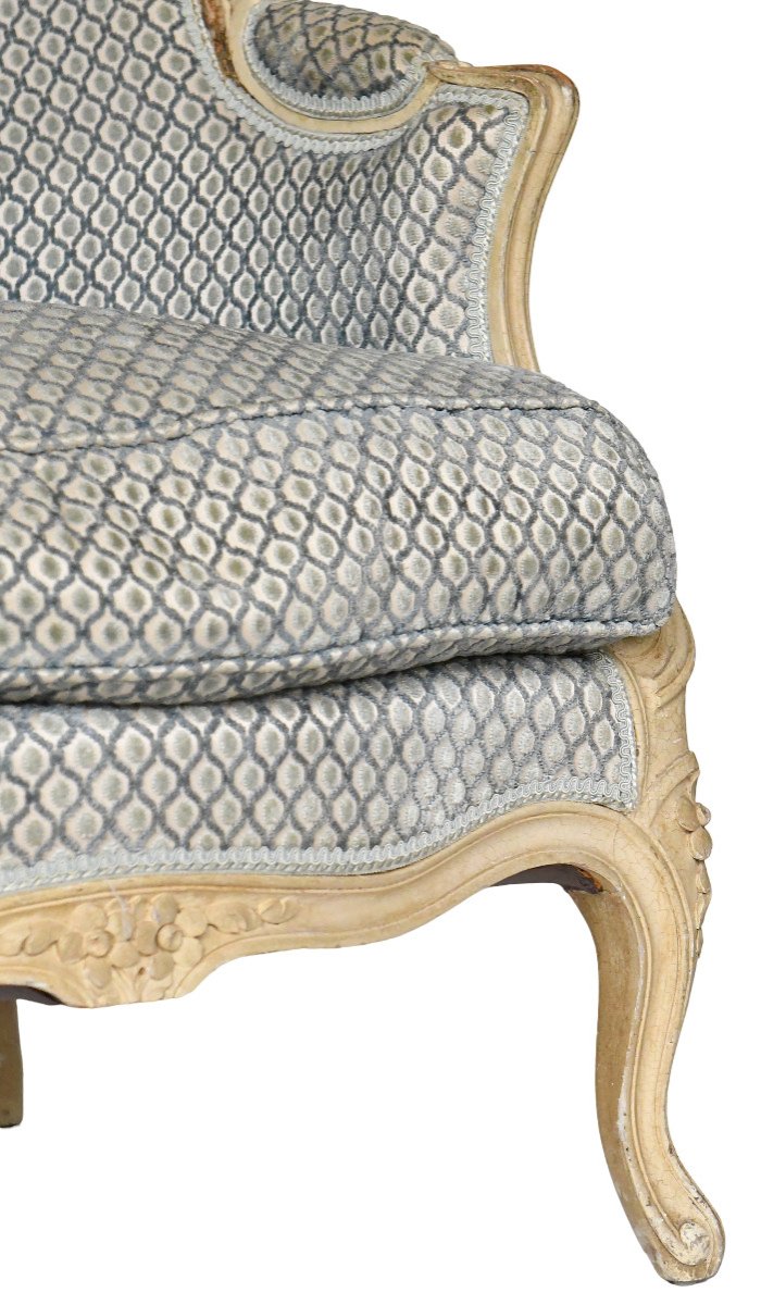 Paire de fauteuils bergères de style Louis XV-photo-2