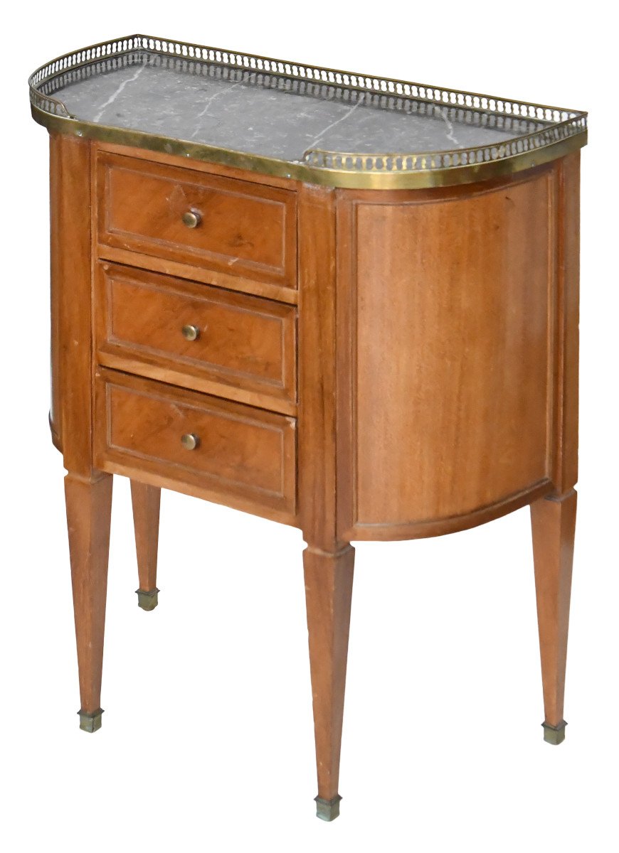 Petite commode demi-lune de style Louis XVI