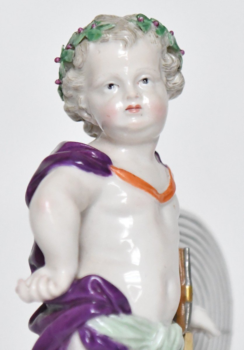 Statuette en porcelaine de Meissen représentant un Putti Chasseur, Modèle G5-photo-1