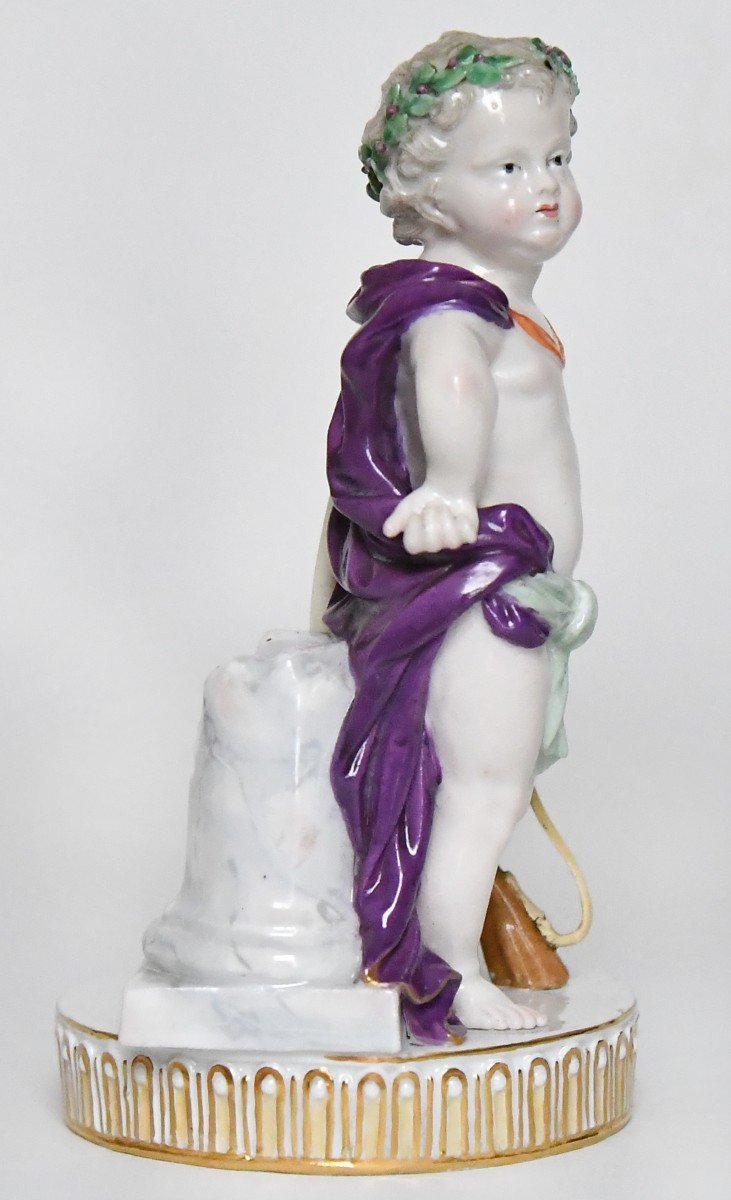 Statuette en porcelaine de Meissen représentant un Putti Chasseur, Modèle G5-photo-3