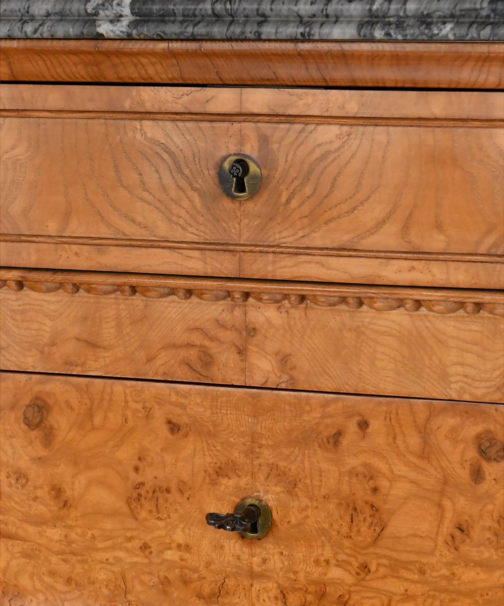 Restoration Period Burl Wood Veneer Secretary-photo-2