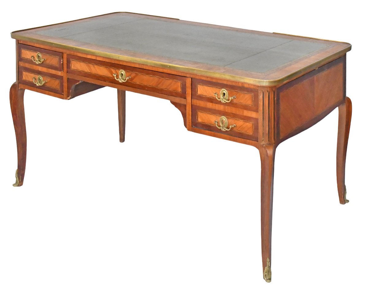 Louis XV Style Marquetry Desk