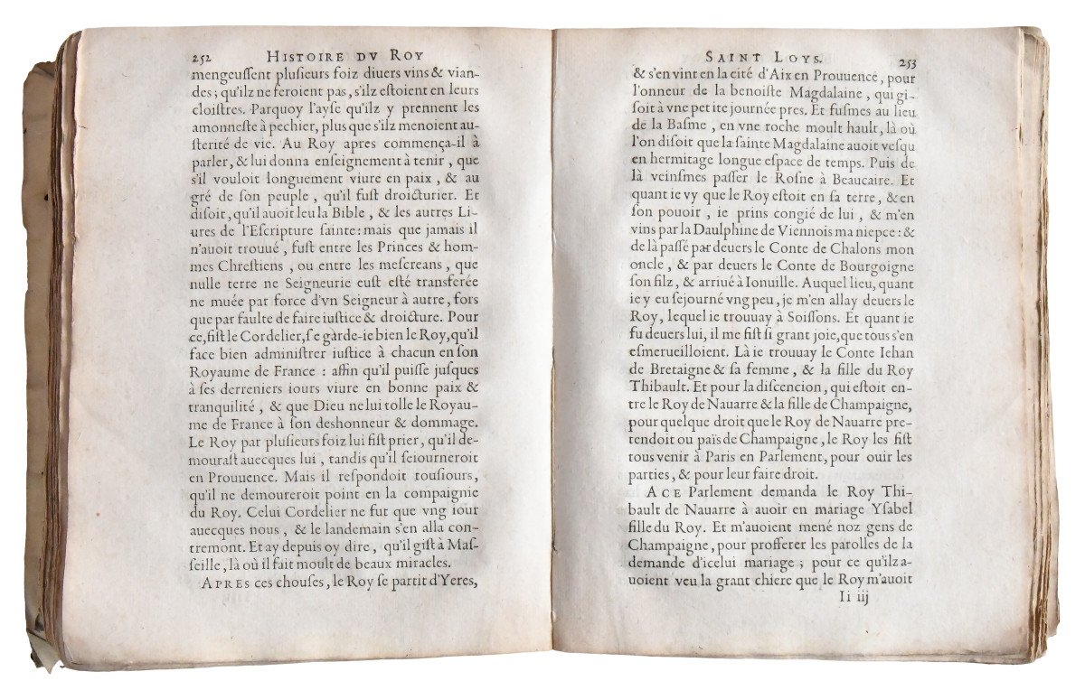 Jean de JOINVILLE (1224 ?-1317) "Histoire de S. Loys IX. du nom, roy de France". Édité en 1617-photo-2