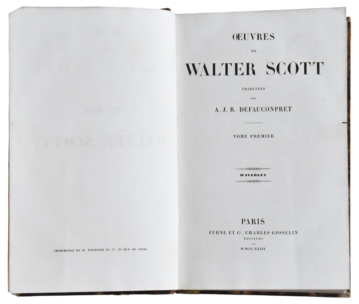 Collection livres de Walter Scott, Édition Furne et Charles Gosselin 1839, 30 volumes In-8-photo-4