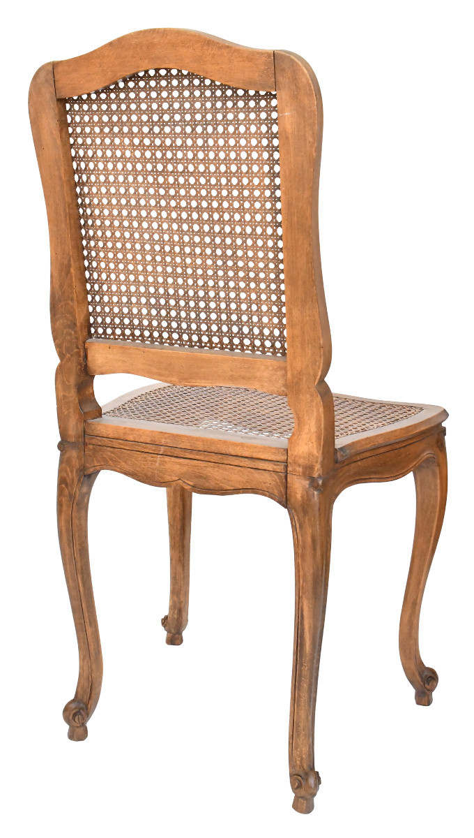 Set Of 8 Louis XV Style Caned Chairs-photo-2