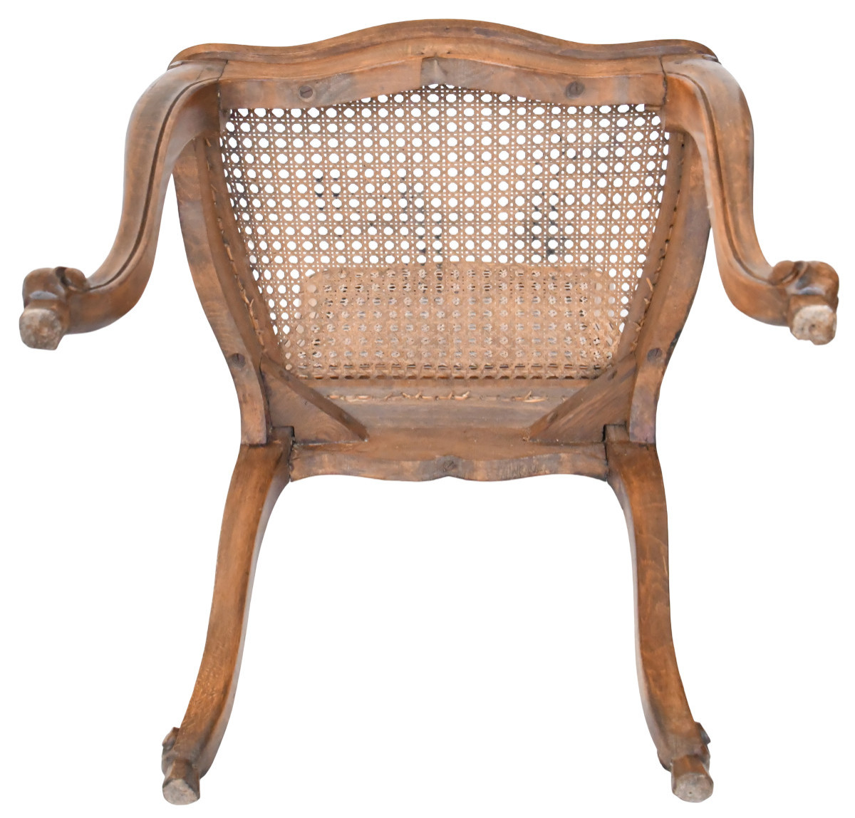 Set Of 8 Louis XV Style Caned Chairs-photo-3