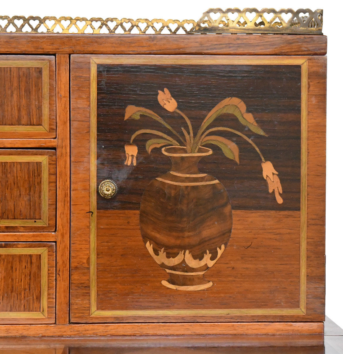 Happiness Of The Day Desk In Marquetry In The Style Of Charles Topino-photo-1