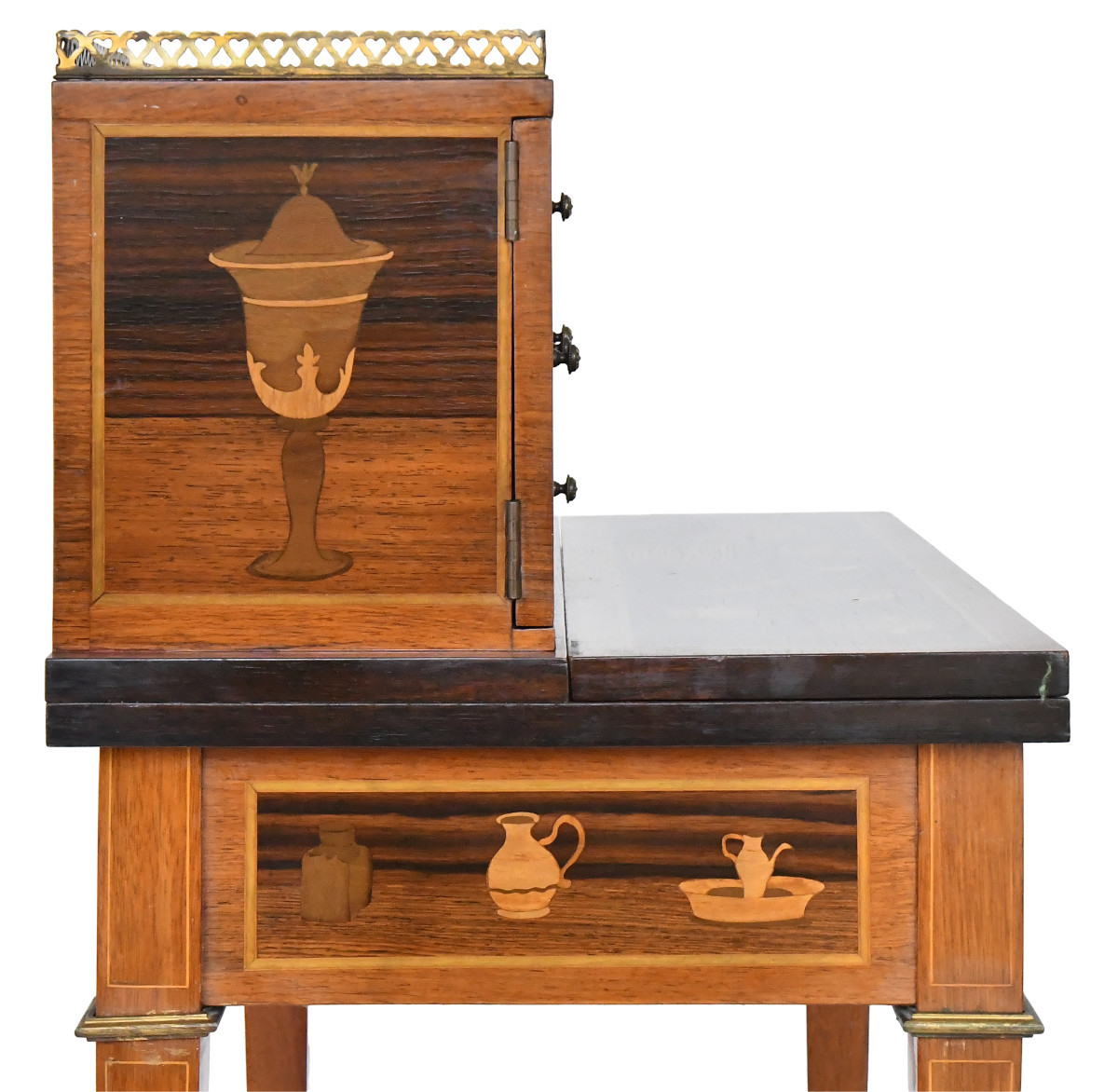 Happiness Of The Day Desk In Marquetry In The Style Of Charles Topino-photo-7