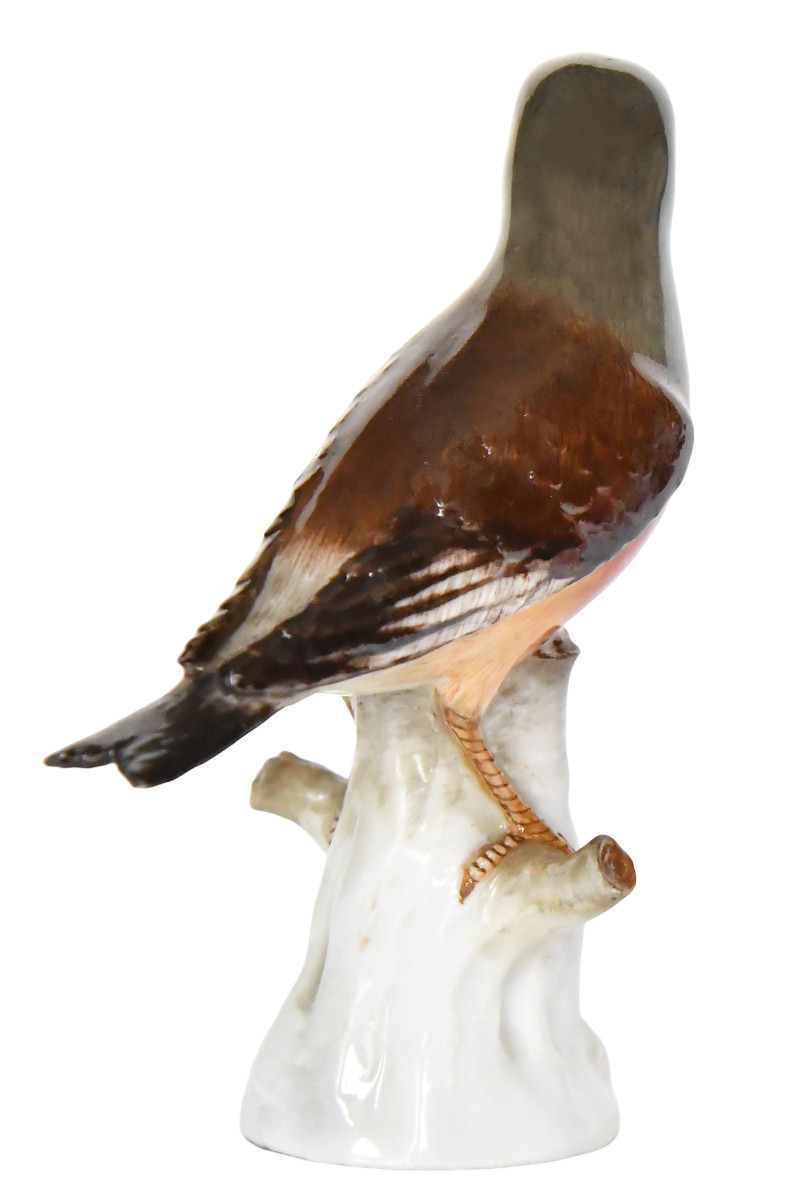 Meissen Porcelain Statuette Representing The Linnet Bird, Model 110-photo-4