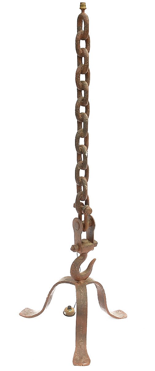 Brutalist 'chains' Floor Lamp In The Style Of Franz West