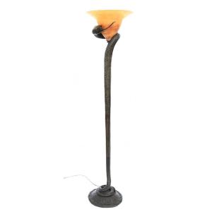 “tentation” Floor Lamp Based On A Model By Edgar Brandt In Bronze 