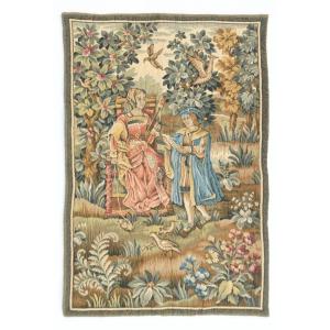 Louvières Tapestry Depicting A Medieval Scene 