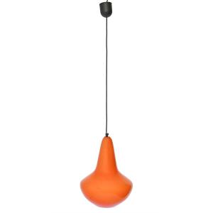 Suspension en opaline orange des années 1960