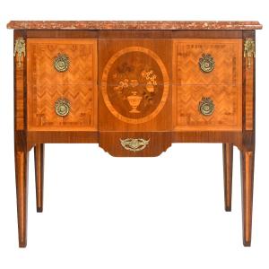 Louis XVI Style Chest Of Drawers In Marquetry