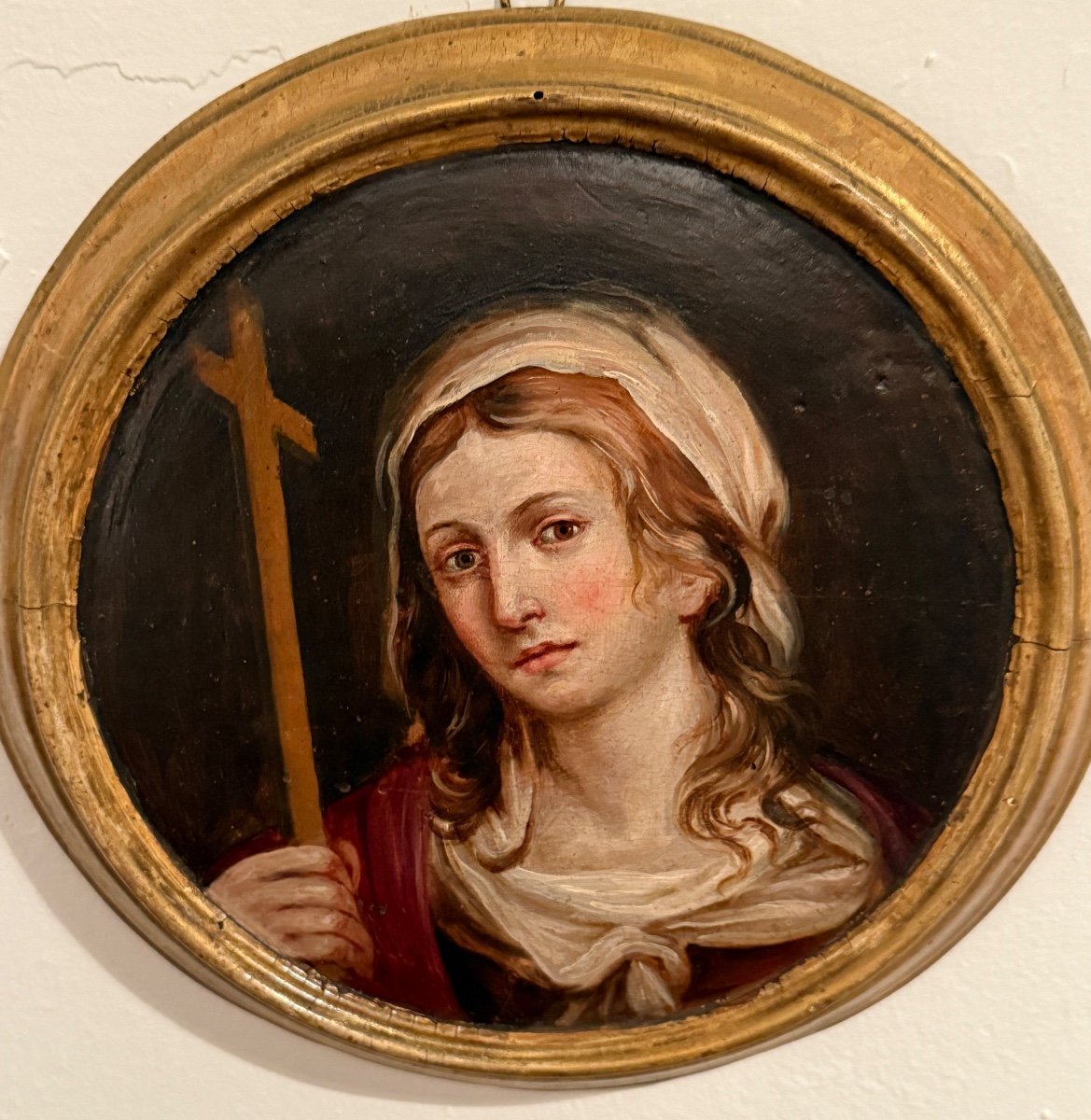  Painting Depicting Madonna With Crucifix