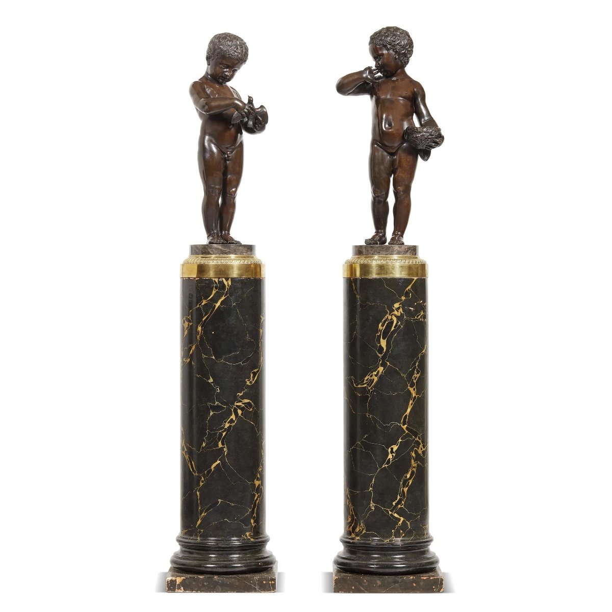 Paires De Sculptures En Bronze-photo-2