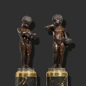 Pair Of Bronze Sculpure