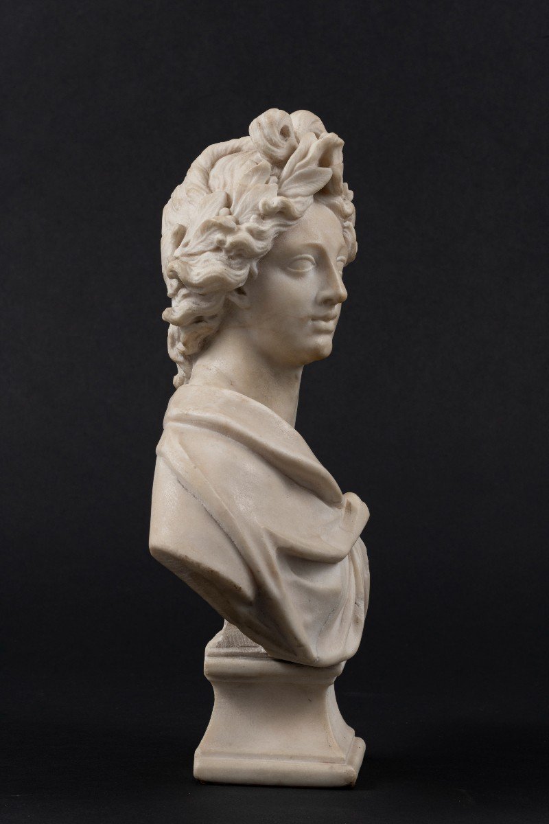 Marble Bust Of Apollo - Veneto, Late 17th-early 18th Century-photo-3