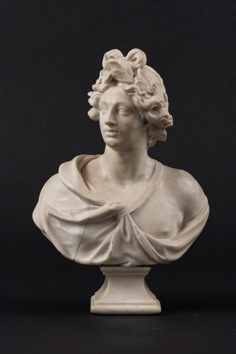 Marble Bust Of Apollo - Veneto, Late 17th-early 18th Century-photo-4