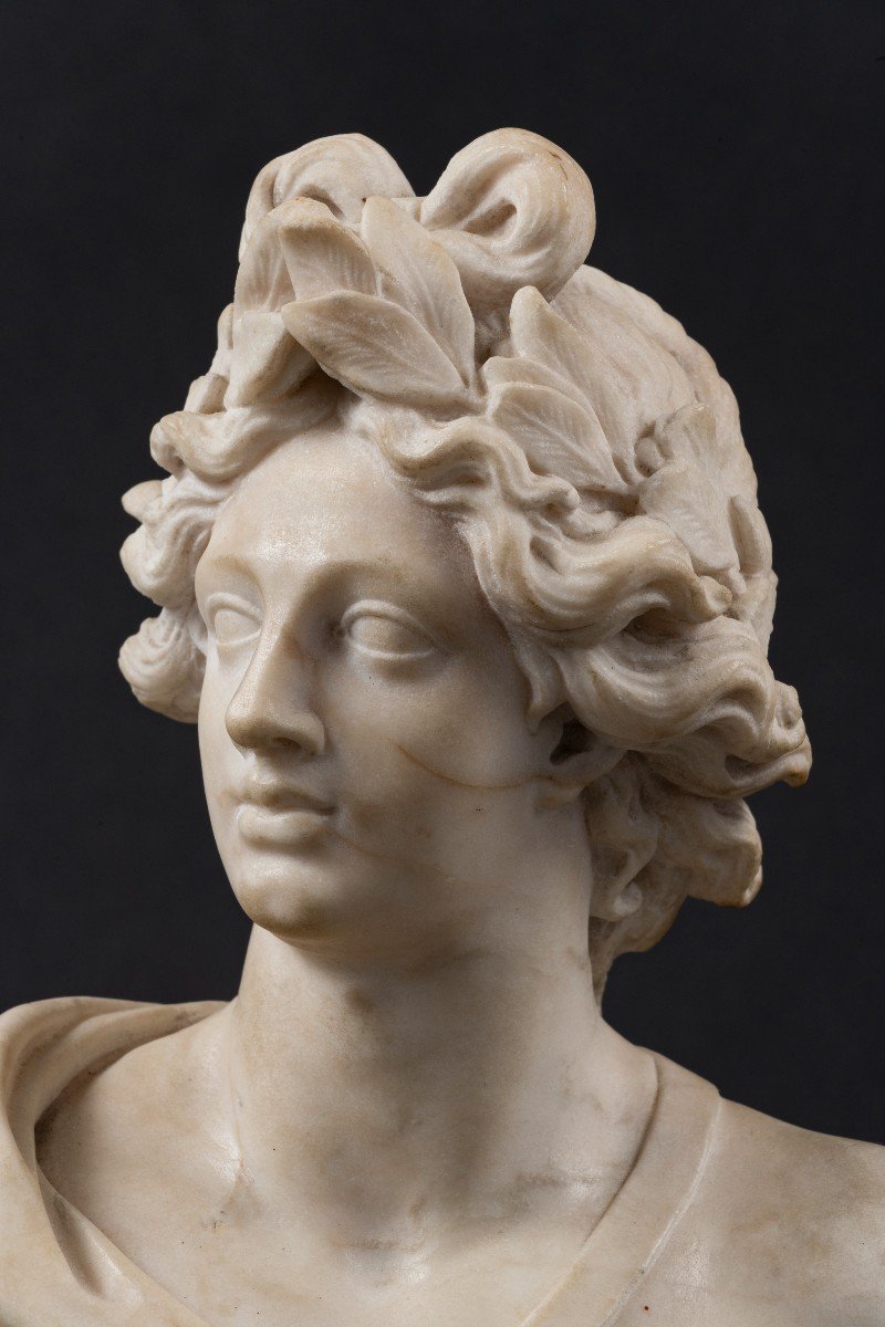 Marble Bust Of Apollo - Veneto, Late 17th-early 18th Century-photo-1