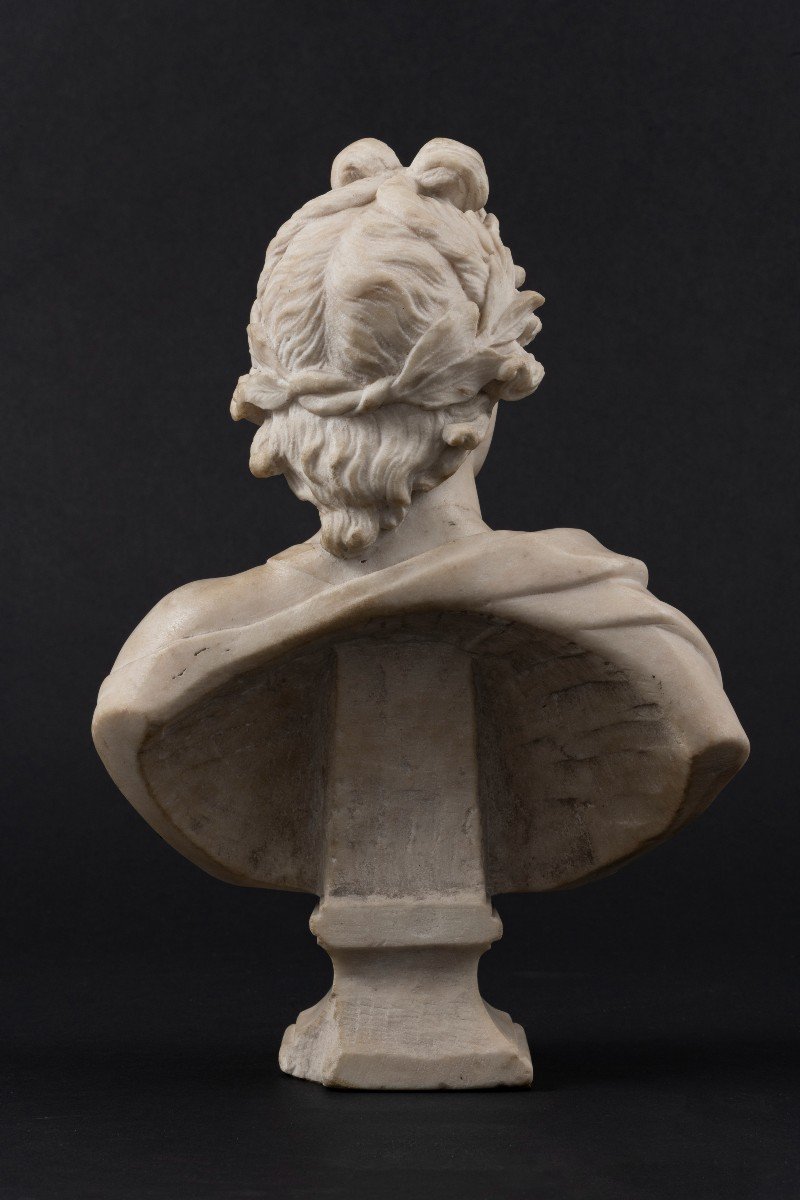 Marble Bust Of Apollo - Veneto, Late 17th-early 18th Century-photo-3