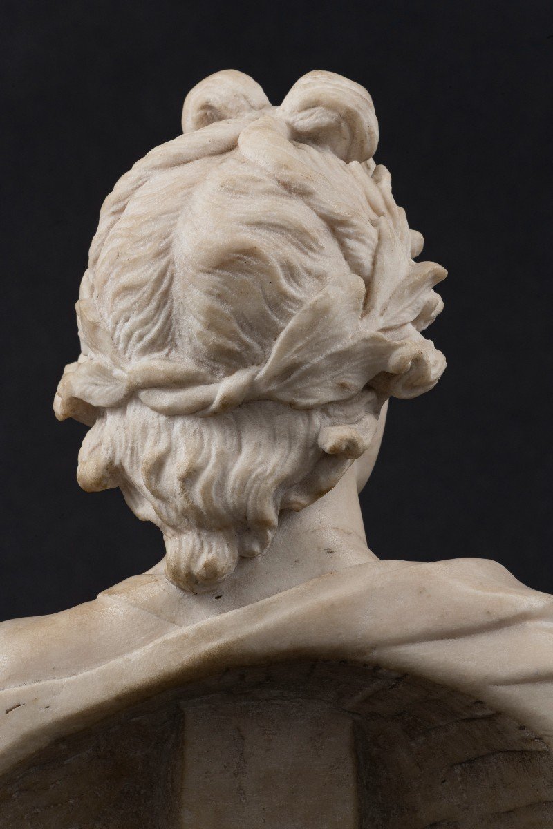 Marble Bust Of Apollo - Veneto, Late 17th-early 18th Century-photo-4