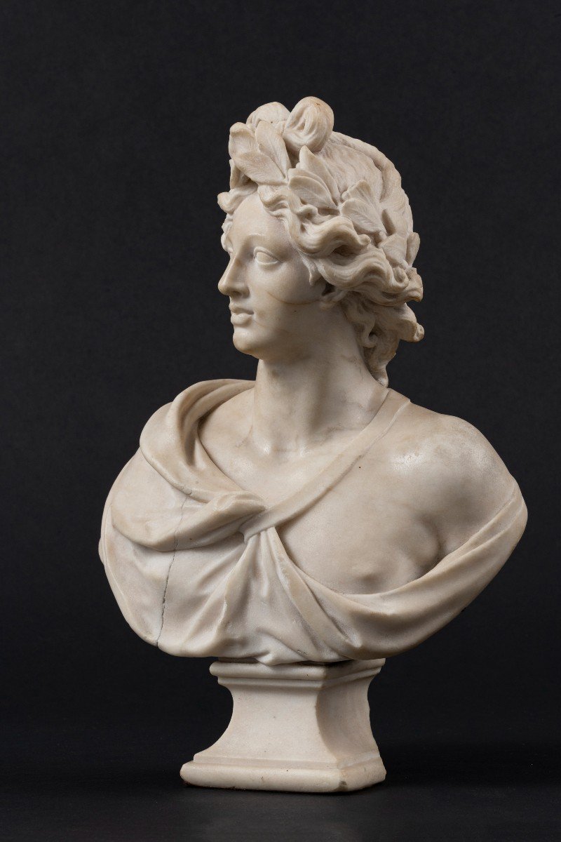 Marble Bust Of Apollo - Veneto, Late 17th-early 18th Century-photo-6