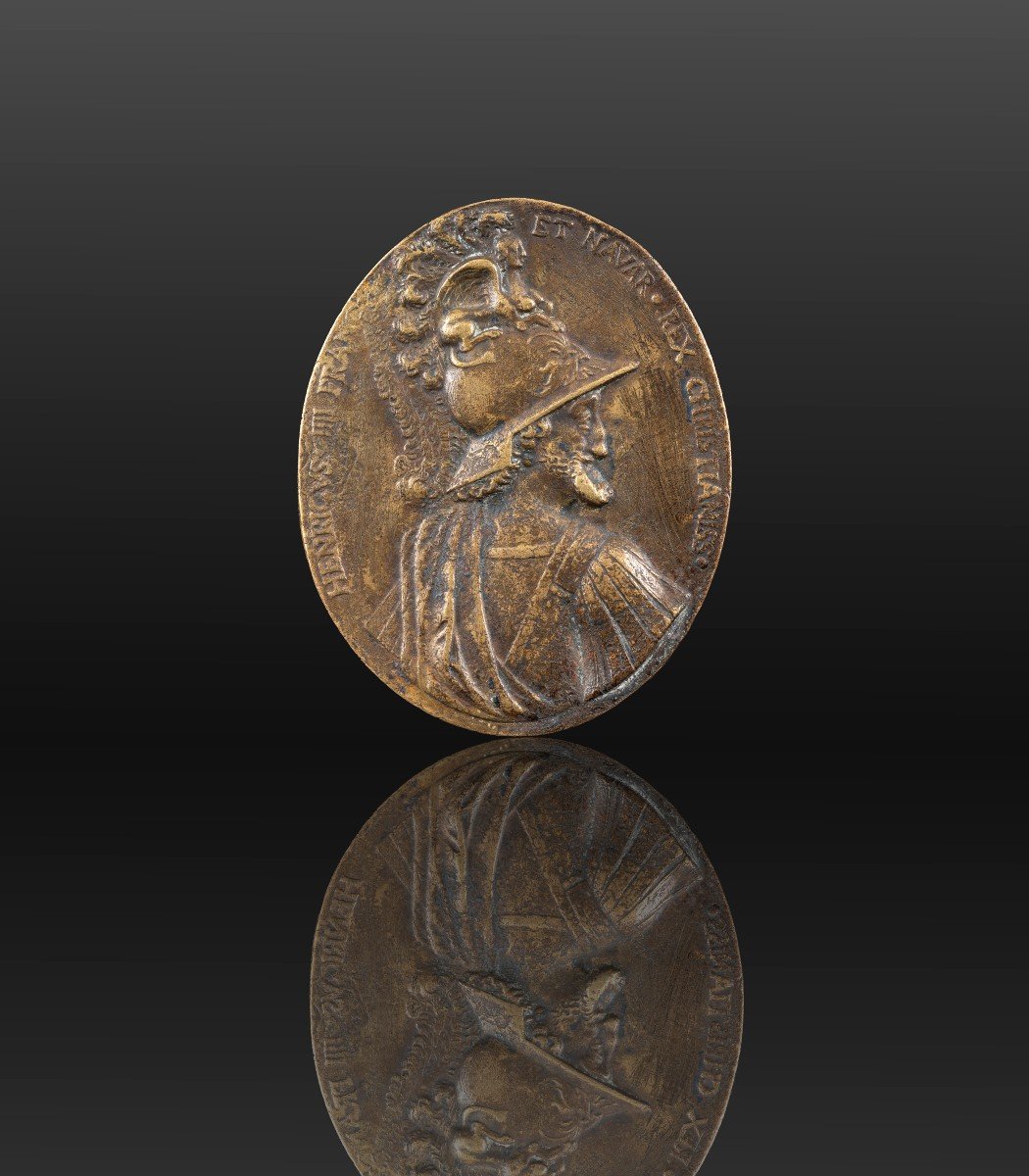 After. Nicolas Guinier, Bronze Medal Figuring Henry IV Fighting A Centaur, C.1601-photo-2