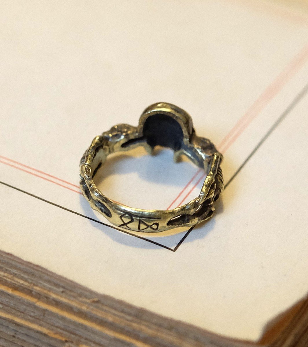 Bague d'époque Victorienne Avec Un Memento Mori -photo-2