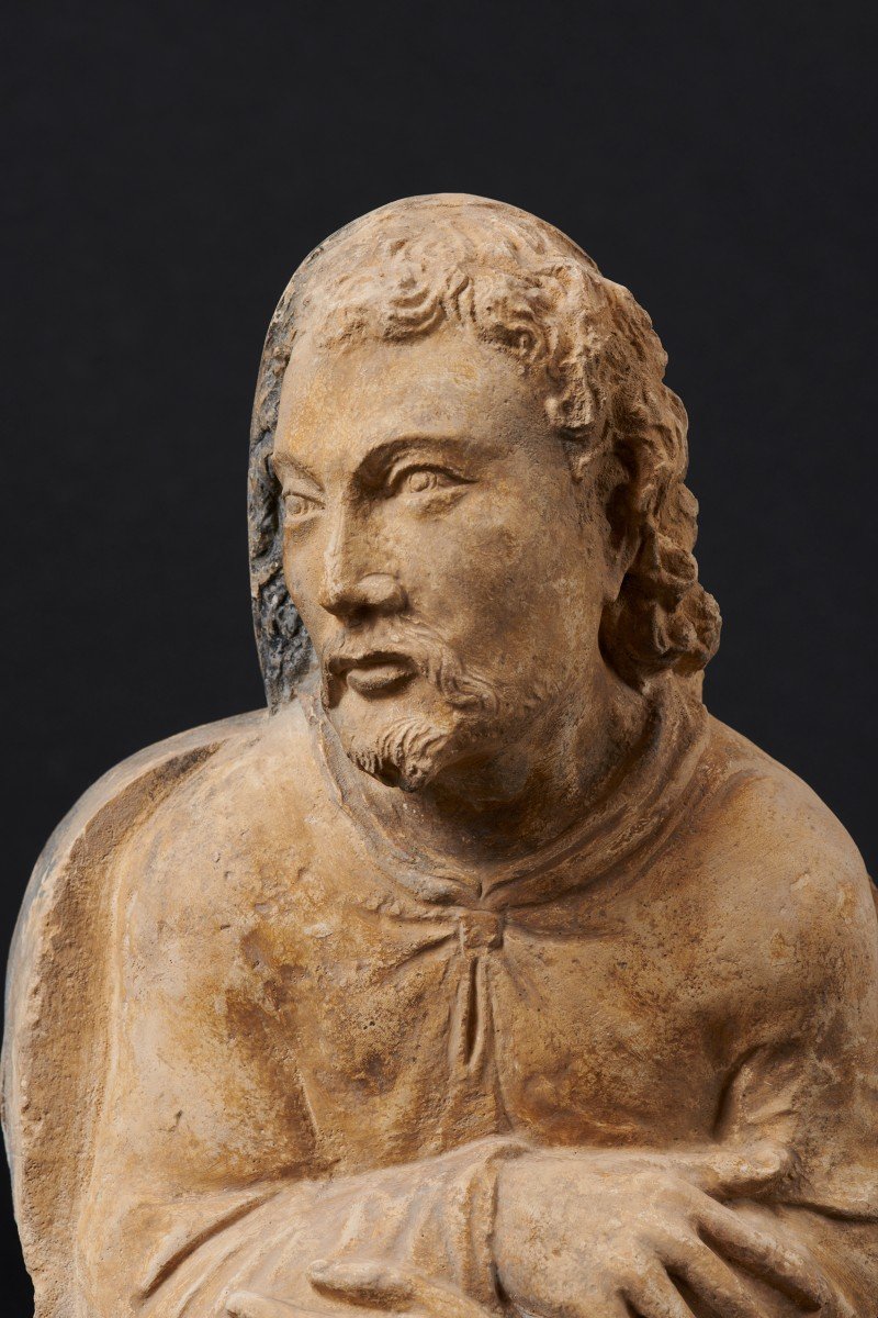 French Renaissance Limestone Male Bust