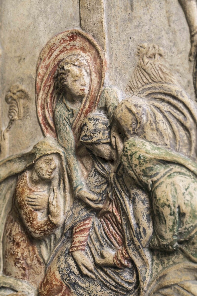 After Della Porta (1532-1602) - The Descent From The Cross, Stucco Relief, 17th Century-photo-3