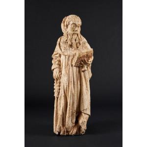 Saint Anthony In Walnut - Burgundian Netherlands, 15th Century