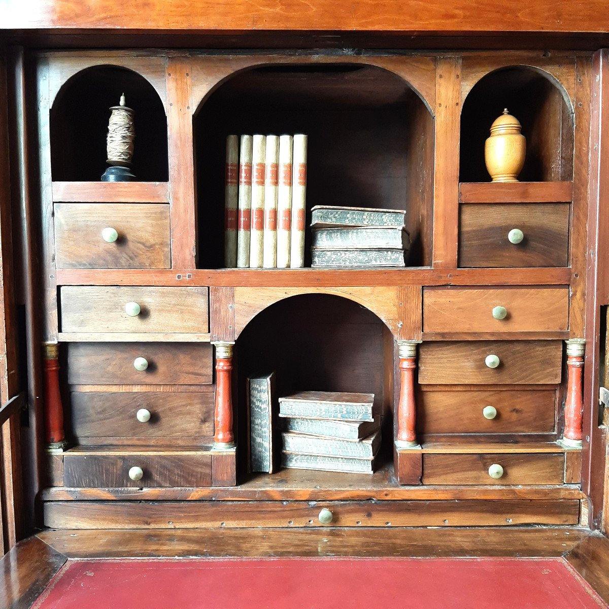 Secretary In Walnut, Italy, Empire Period-photo-4