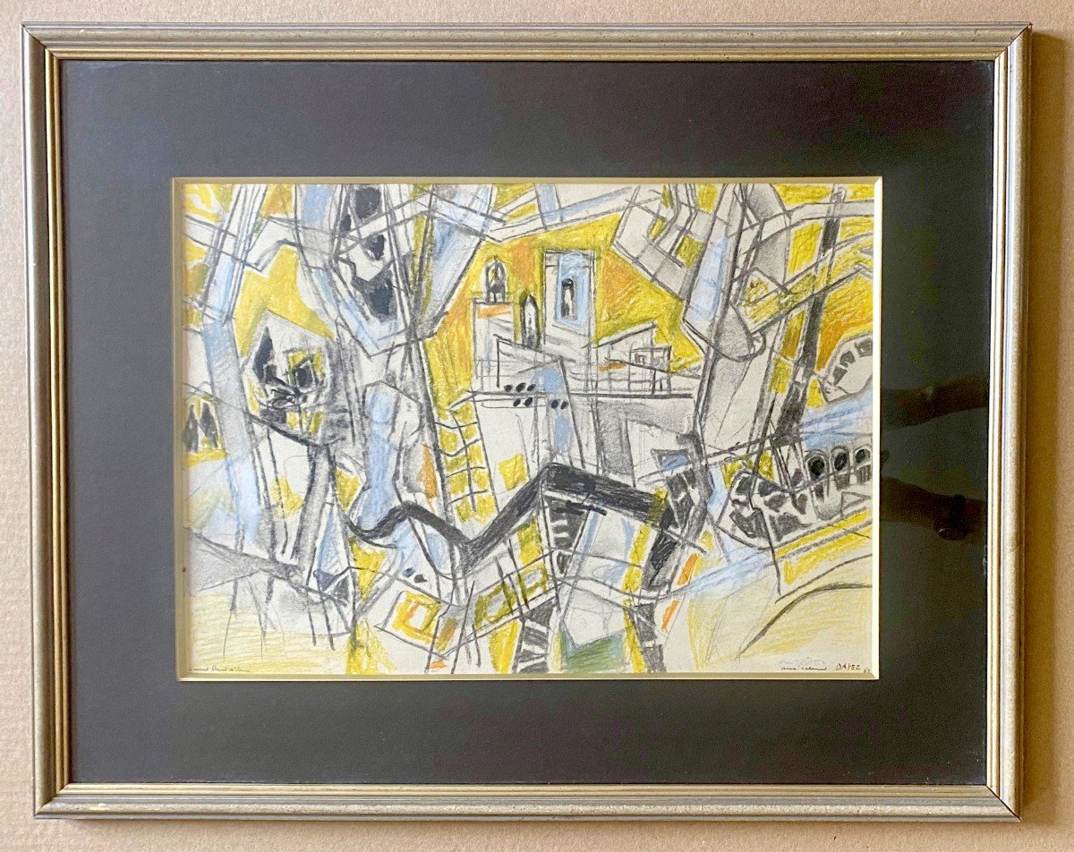 Georges Dayez: Abstraction, The City, St Paul De Vence, 1962-photo-3